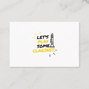 Carte De Visite Joueur du Clarinet