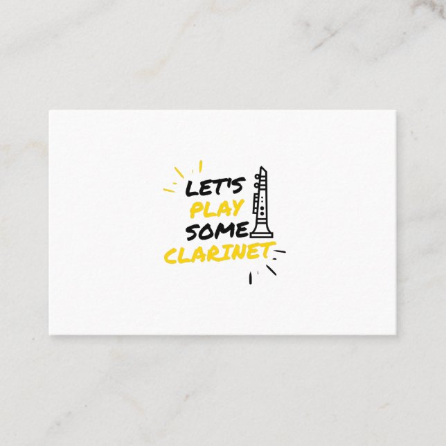 Carte De Visite Joueur du Clarinet (Devant)