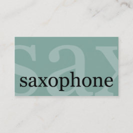 Carte De Visite Joueur saxophone Enseignant Studio Musicien