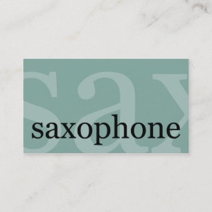 Carte De Visite Joueur saxophone Enseignant Studio Musicien