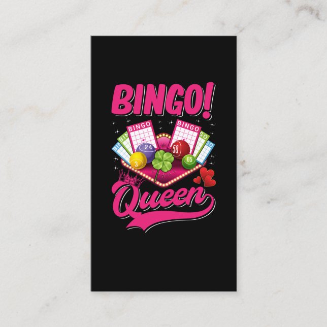 Carte De Visite Joueuse de bingo Queen Women Funny Bingo Girl (Devant)
