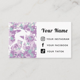 Carte De Visite Joueuse de tennis pour femmes Suivez sur les média