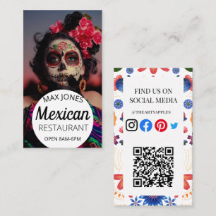 Carte De Visite jour de mort de l'artisanat mexicain de fruits ali