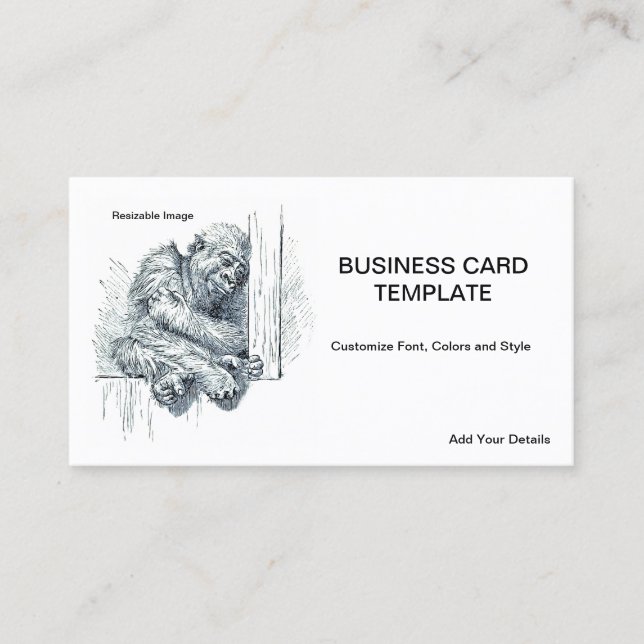 Carte De Visite Jour de repos - Young Ape Gorilla (Devant)