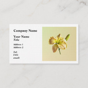Carte De Visite Jour Jaune Lily