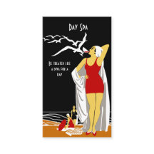 Carte de visite Jour Spa Beauté Salon Diva rétro 2