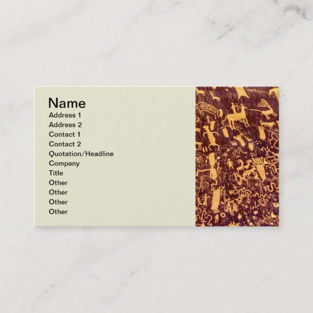 Carte De Visite Journal Rock American Indian Utah (Devant)