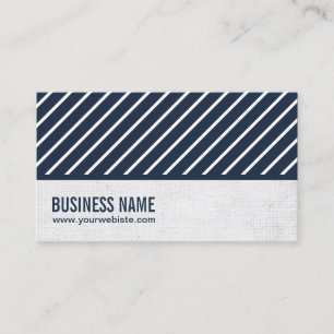 Carte De Visite Journaliste professionnel Navy Blue Stripes