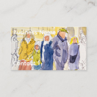 Carte De Visite Journée d'hiver dans une ville anglaise, peinture