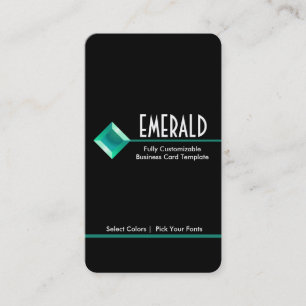 Carte De Visite Joyau de Rhestone Turquoise - Logo émeraude de Rhi