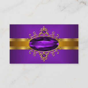 Carte De Visite Joyau Orné Violet Royal Jaune Or Rich 2