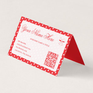 Carte De Visite Joyeuse Saint-Valentin Moderne Motif d'Amour