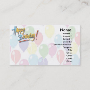Carte De Visite Joyeux anniversaire