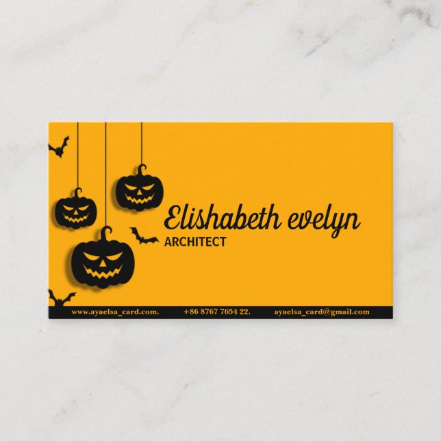 Carte De Visite Joyeux halloween (Devant)
