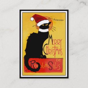 Carte De Visite Joyeux Noël - Conversation Noir