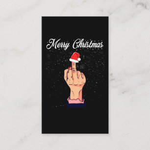 Carte De Visite Joyeux Noël Doigt Moyen Rude Xmas Vilain