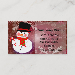 Carte De Visite Joyeux Snowman
