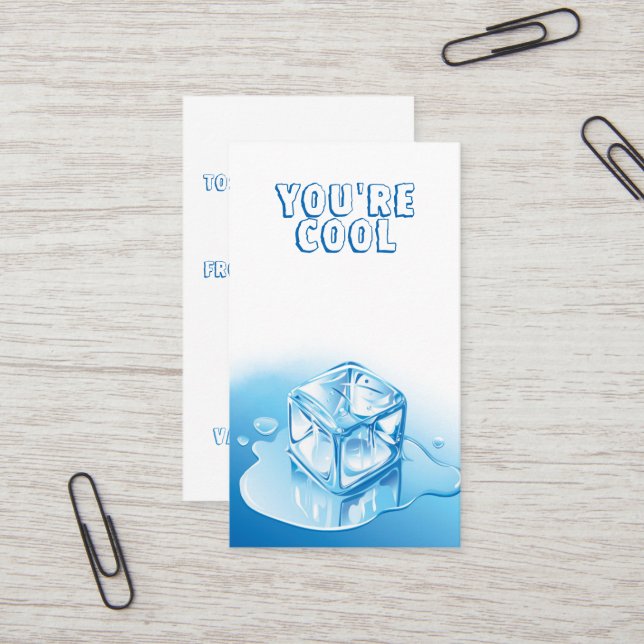 Carte De Visite Joyeux Valentines pour les élèves de mignonne de l (Devant/Arrière en situation)