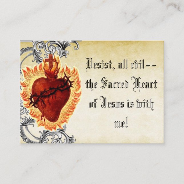 Carte De Visite Juin est le mois du Sacré-Coeur Saint " (Devant)