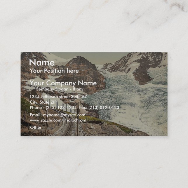 Carte De Visite Jungfrau, chemin de fer, Eiger et Monch, avec Eige (Devant)