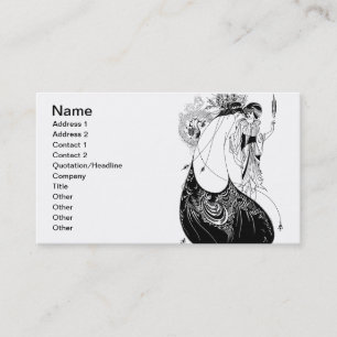 Carte De Visite Jupe Peacock Beardsley Art Nouveau