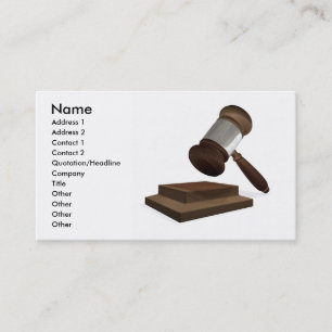 Carte de visite juridique ou de vente aux enchère