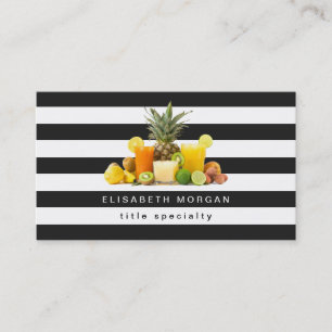 Carte De Visite Jus de fruits Kiwi à l'ananas - Grandes Blances No