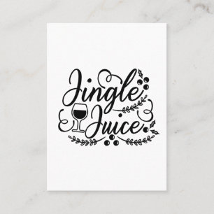 Carte De Visite Jus de Jingle Drôle Bière de Noël Boire