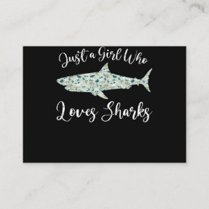 Carte De Visite Just Girl Who Loves Sharks