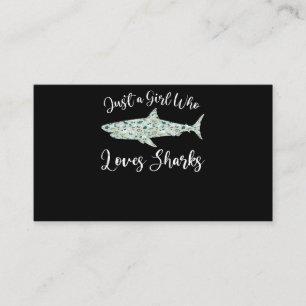 Carte De Visite Juste une fille qui aime les requins - Cadeaux Req