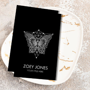 Carte De Visite Kabbalah L'Arbre de la Vie Ornement Papillon