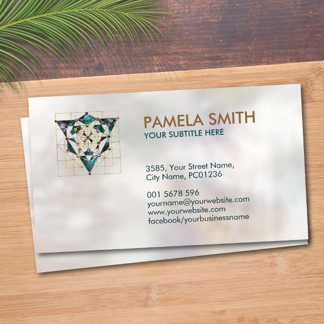 Carte De Visite Kabbalah L'Arbre de Vie Marbre et Or (Créateur téléchargé)