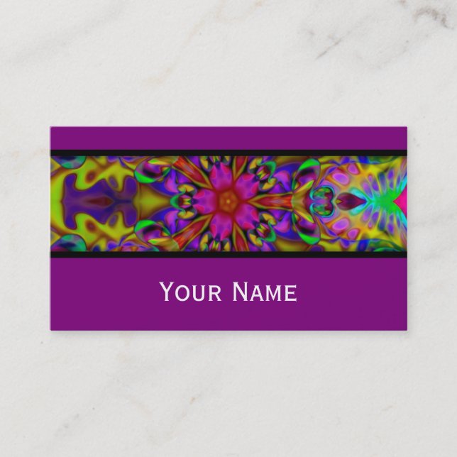 Carte De Visite Kaleidoscope Fractal - Apophyse II + votre texte (Devant)
