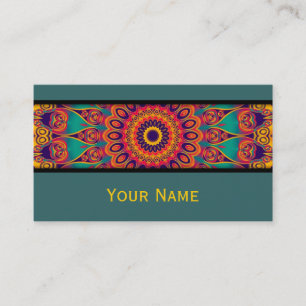 Carte De Visite Kaleidoscope Fractal - tatouage II + votre texte