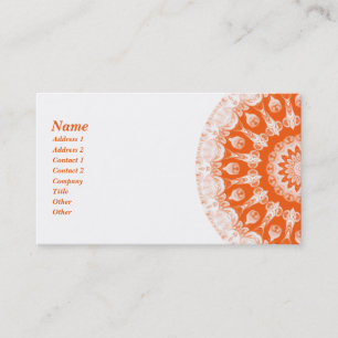 Carte De Visite Kaléidoscope orange de sorbet