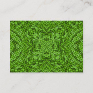 Carte De Visite Kaleidoscope Vintage fractal à peau verte