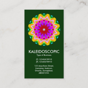 Carte De Visite Kaliedoscopic Mandala 02 - Vert foncé (003300)