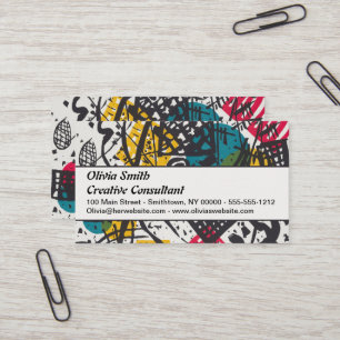 Carte De Visite Kandinsky vintage Petits Mondes V Bauhaus Abstrait