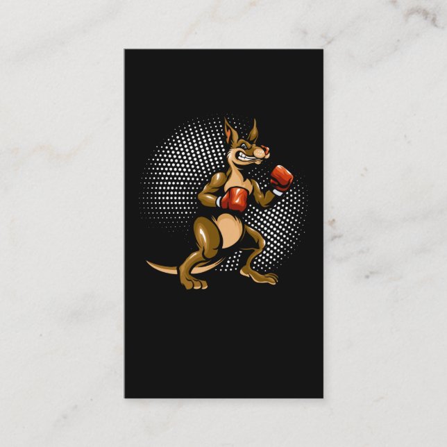 Carte De Visite Kangaroo Humour Boxer Animal Fun Boxer (Devant)