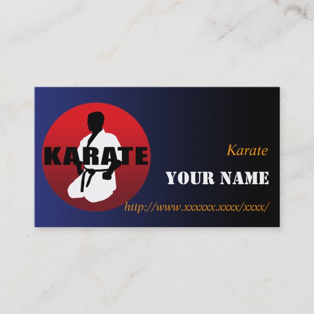 CARTE DE VISITE KARATE 01 (Devant)