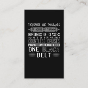 Carte De Visite Karate de ceinture noire Taekwondo Jiu Jitsu Motiv