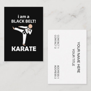 Carte De Visite Karate je suis une ceinture noire Karate