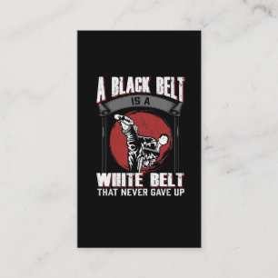 Carte De Visite Karate Taekwondo Black Belt Martial Arts Fighter