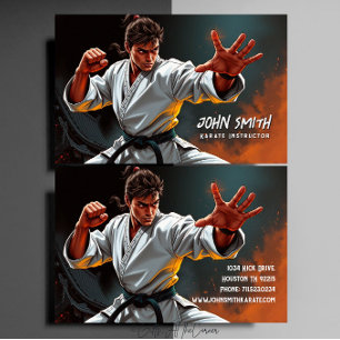 Carte De Visite Karate Taekwondo Judo Instructeur en arts martiaux