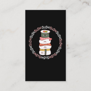 Carte De Visite Kawaii Sushi drôle Anime japonais nourriture