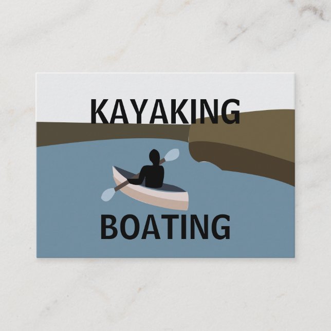 Carte De Visite Kayak Kayak Bateau (Devant)
