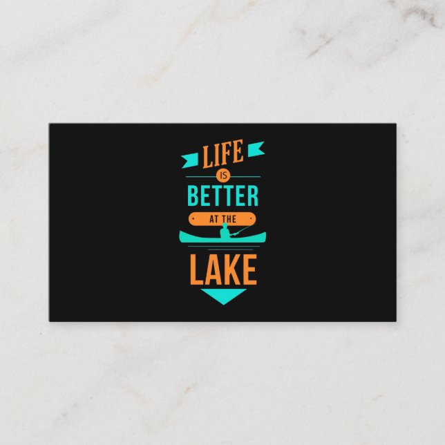 Carte De Visite Kayaking Life Is Better At The Lake (Devant)
