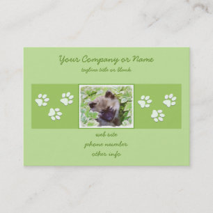 Carte De Visite Keeshond Puppy in the Garden Peinture Art original