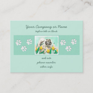 Carte De Visite Keeshony in Tulips Peinture mignonne Original Chie