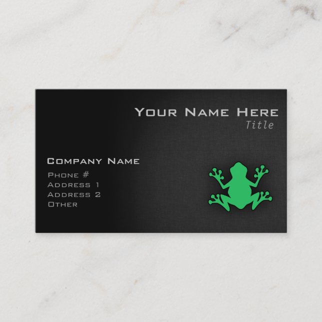 Carte De Visite Kelly Green Frog (Devant)